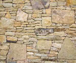 Texture of stone wall - cyclopean masonry